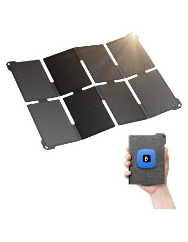 Cargador Solar Portátil BigBlue 25W Plegable IP68 USB-A y C