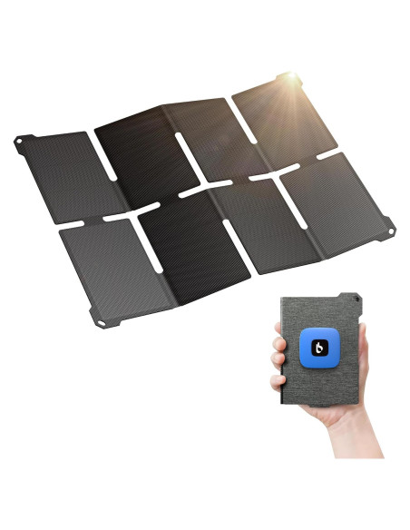 Cargador Solar Portátil BigBlue 25W Plegable IP68 USB-A y C Cargador Solar Portátil BigBlue 25W Plegable IP68 USB-A y C