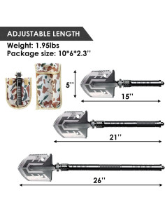 Pala de Camping Gold Armour Plegable Multifuncional 0.88kg 2