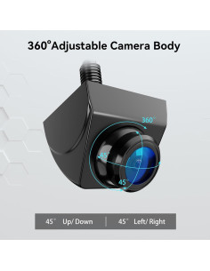 Cámara de Respaldo eRapta A2DXT 1080P Rotativa 360 IP69K 2