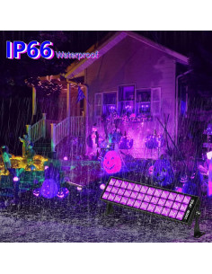 Barra de luz negra LED 100W THECHAM 104 LEDs 385-400nm 2