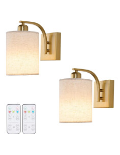 Apliques de Pared Recargables Powfloven Set de 2 LED Dimmables