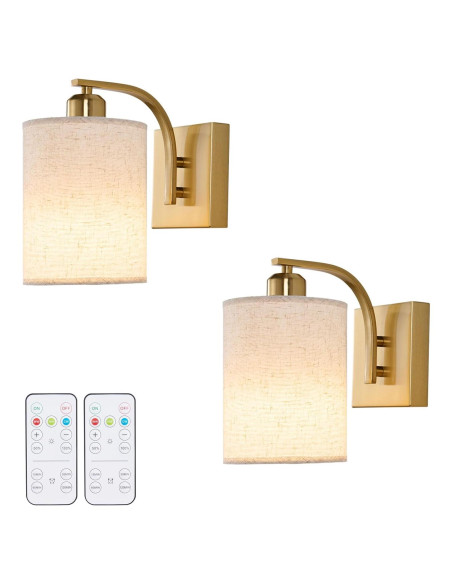Apliques de Pared Recargables Powfloven Set de 2 LED Dimmables Apliques de Pared Recargables Powfloven Set de 2 LED Dimmables