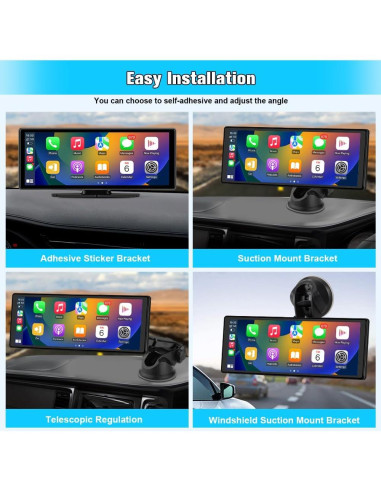 Pantalla Portátil 10.26" Pyniro CarPlay Android Auto GPS