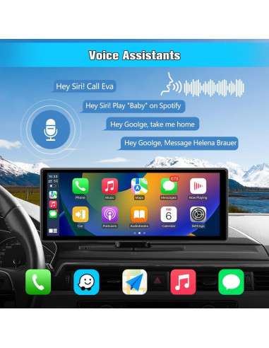 Pantalla Portátil 10.26" Pyniro CarPlay Android Auto GPS