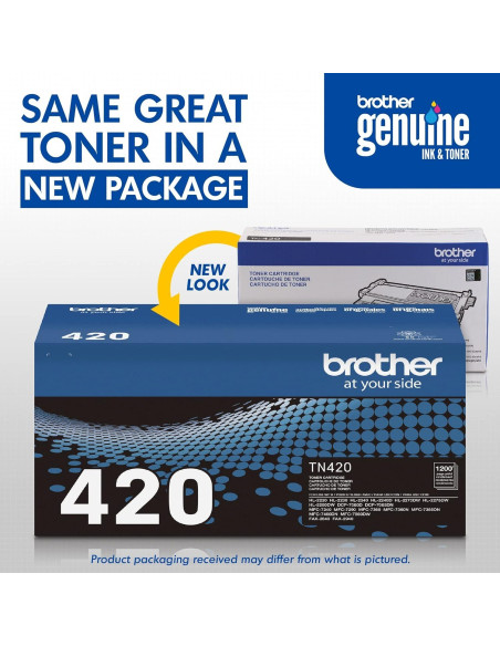 Cartucho de Tóner Láser Negro Brother TN420 - 1200 Páginas Cartucho de Tóner Láser Negro Brother TN420 - 1200 Páginas