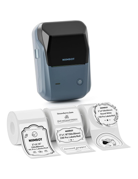 Impresora de Etiquetas NIIMBOT B1 + 3 Rollos 50x30mm/50x80mm Impresora de Etiquetas NIIMBOT B1 + 3 Rollos 50x30mm/50x80mm