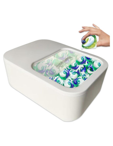 Contenedor de cápulas de lavandería Skywin Blanco 30x22x11.4 cm