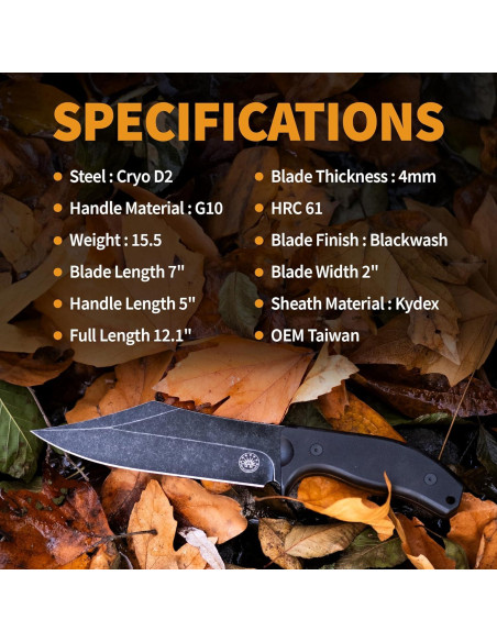 Cuchillo Fijo Bowie Off-Grid Caiman XXL Acero Cryo D2 17.78 cm Cuchillo Fijo Bowie Off-Grid Caiman XXL Acero Cryo D2 17.78 cm