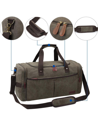 Bolsa de Viaje S-ZONE Extra Grande Verde Militar 65L