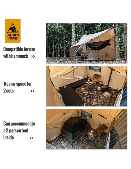 Tienda Caliente OneTigris COZSHACK para 4 Personas Impermeable Tienda Caliente OneTigris COZSHACK para 4 Personas Impermeable