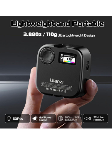 Ulanzi U60 Luz de Video RGB LED Portátil 2500-9000K