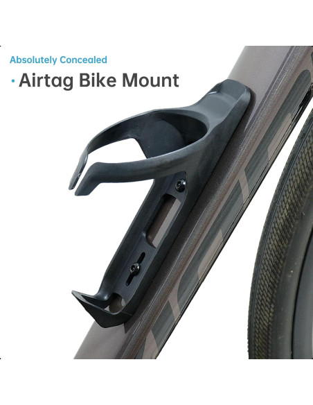 Soporte para bicicleta AMZPILOT Airtag negro impermeable Soporte para bicicleta AMZPILOT Airtag negro impermeable
