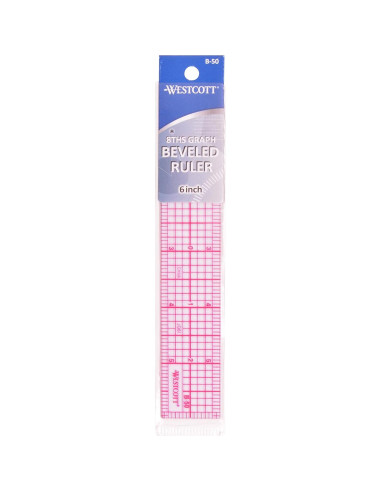 Regla Transparente Biselada Westcott B-50 15cm