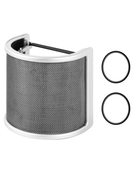 Filtro Pop Micfuns Plata para Micrófonos 45-63mm Filtro Pop Micfuns Plata para Micrófonos 45-63mm