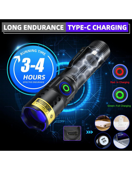 Linterna UV 365nm DARKBEAM B62 Recargable Compacta 10W Linterna UV 365nm DARKBEAM B62 Recargable Compacta 10W