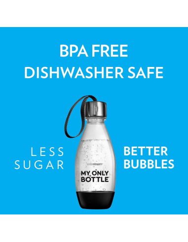 Botella Reutilizable SodaStream Mi Única 0.5L Negra - Paquete de 4