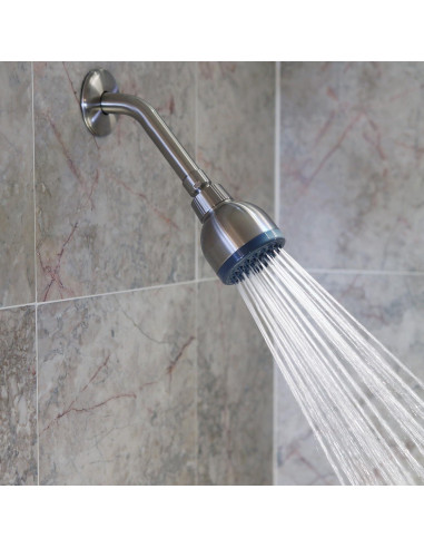 Cabezal de Ducha Aqua Elegante Alta Presión Níquel Cepillado 1.8 GPM