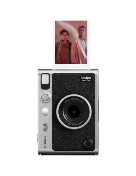 Cámara Instantánea Híbrida Fujifilm Instax Mini EVO Negra + 20 Hojas Cámara Instantánea Híbrida Fujifilm Instax Mini EVO Negra + 20 Hojas