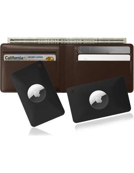 Funda Tarjeta para Apple AirTag - Ultra Delgado Negro Funda Tarjeta para Apple AirTag - Ultra Delgado Negro
