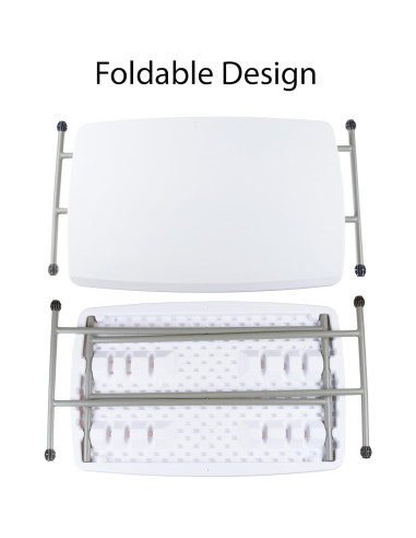 Mesa Plegable Everyday Home - Plástico Blanco 48.3-71.1 cm
