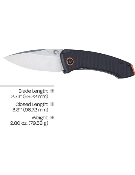 Cuchillo de bolsillo CRKT Tuna Compact EDC 2522 G10 6.9cm Cuchillo de bolsillo CRKT Tuna Compact EDC 2522 G10 6.9cm