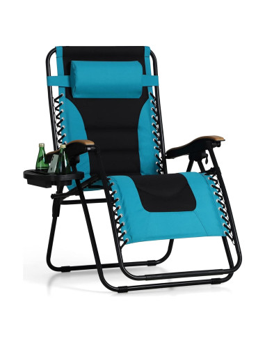 Silla de Gravedad Cero PHI VILLA XXL Reclinable Aqua 76cm