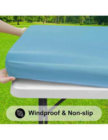 Mantel Rectangular Smiry Aqua 61x122cm Impermeable y Ajustado