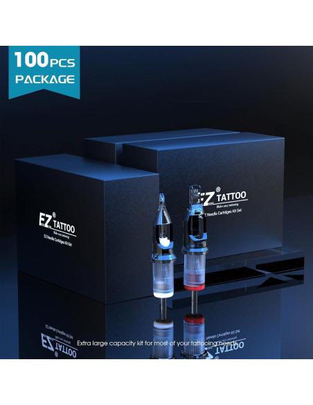 Agujas de Cartucho EZ para Tatuaje - 100 Pcs Variadas Agujas de Cartucho EZ para Tatuaje - 100 Pcs Variadas