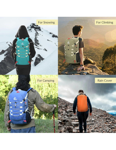 Mochila Impermeable Bseash 40L para Senderismo y Camping