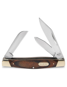 Cuchillo de bolsillo Buck Knives 371 Stockman 3 hojas madera