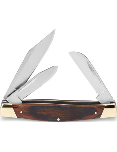 Cuchillo de bolsillo Buck Knives 371 Stockman 3 hojas madera 2