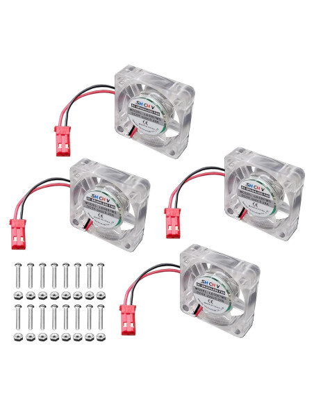 Ventiladores de Enfriamiento 30x30mm Auto-plaza 4 Pcs LED Azul Ventiladores de Enfriamiento 30x30mm Auto-plaza 4 Pcs LED Azul