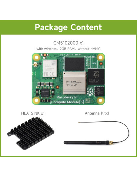 Módulo de Computación Waveshare CM5 con Raspberry Pi 2GB RAM Módulo de Computación Waveshare CM5 con Raspberry Pi 2GB RAM