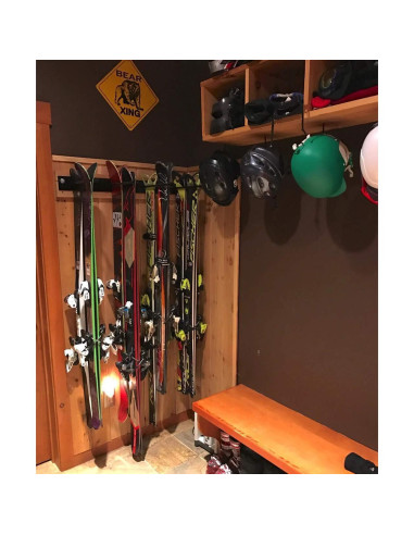 Soporte de Pared para Esquís StoreYourBoard - 8 Pares, Acero Resistente
