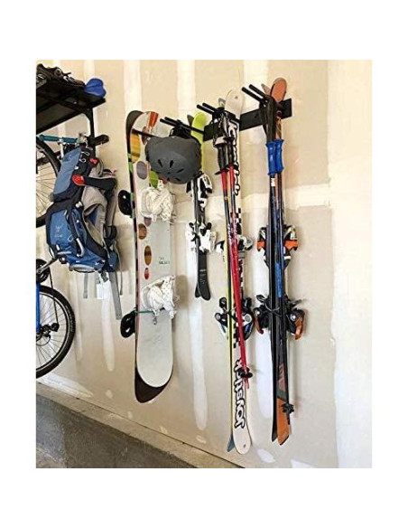 Soporte de Pared para Esquís StoreYourBoard - 8 Pares, Acero Resistente Soporte de Pared para Esquís StoreYourBoard - 8 Pares, Acero Resistente