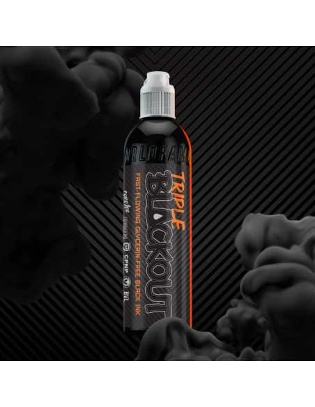 Tinta de Tatuaje Profesional World Famous Triple Blackout 29.57 ml Tinta de Tatuaje Profesional World Famous Triple Blackout 29.57 ml