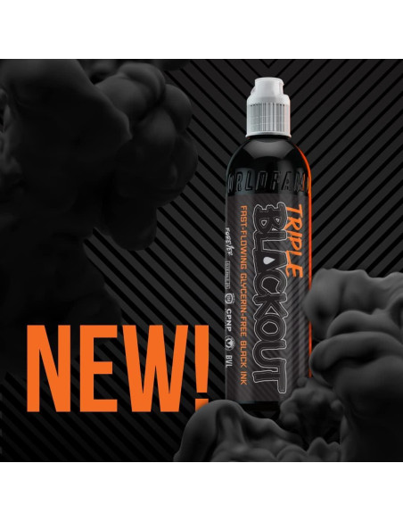 Tinta de Tatuaje Profesional World Famous Triple Blackout 29.57 ml Tinta de Tatuaje Profesional World Famous Triple Blackout 29.57 ml