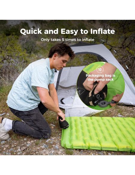 Colchoneta de Camping Inflable ATEPA Aislada R6 182x62cm Colchoneta de Camping Inflable ATEPA Aislada R6 182x62cm