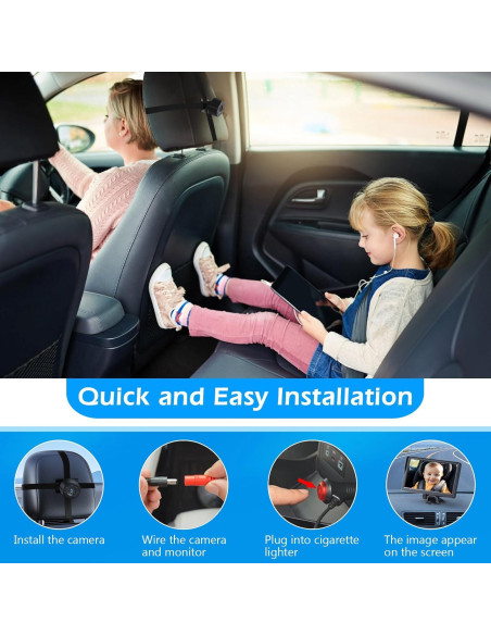Cámara de Auto NewHail X430L 4.3" HD Infrarroja para Bebés Cámara de Auto NewHail X430L 4.3" HD Infrarroja para Bebés
