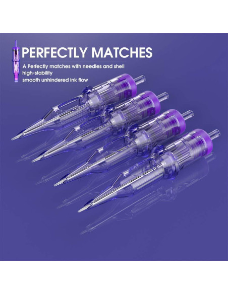 Cartuchos de Agujas Mast Tattoo Pro 50 Pcs RL+RS+RM+M1 Cartuchos de Agujas Mast Tattoo Pro 50 Pcs RL+RS+RM+M1