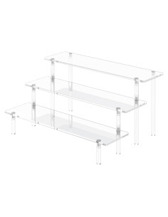 Soporte de exhibición acrílico 3 niveles para cupcakes y perfumes