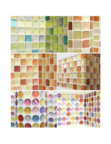 Calcomanías Decorativas BEAUS TILE para Azulejos - 2 Pcs N.Azul