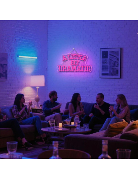 Cartel de Neón WLHOPE Un Poco Dramático LED 41.9x22.9cm Cartel de Neón WLHOPE Un Poco Dramático LED 41.9x22.9cm