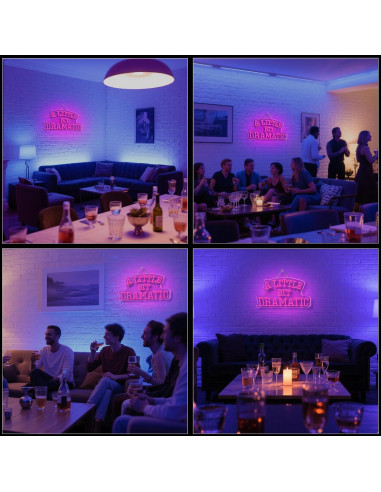 Cartel de Neón WLHOPE Un Poco Dramático LED 41.9x22.9cm
