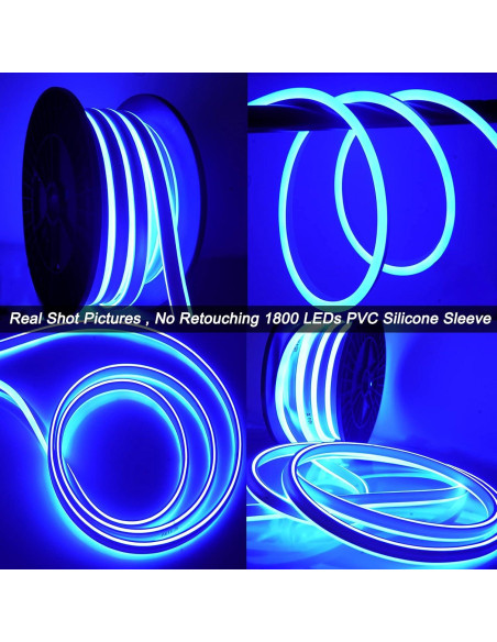 Luz de Neón LED SURNIE 15m Azul Impermeable para Interiores y Exteriores Luz de Neón LED SURNIE 15m Azul Impermeable para Interiores y Exteriores