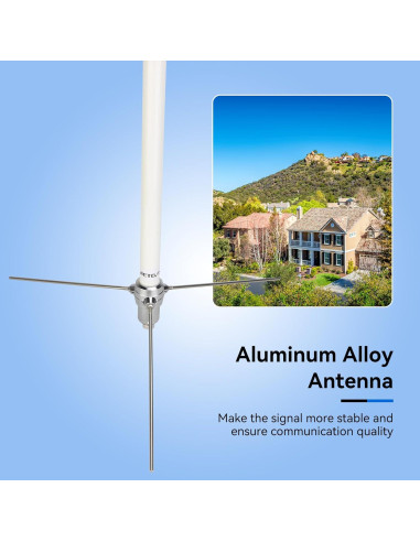 Antena Base Retevis GMRS 7.2dBi Fibra de Vidrio 462-467MHz