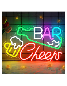 Cartel de Neón LED Jiasi Bar Cheers 41x25 cm Regulable