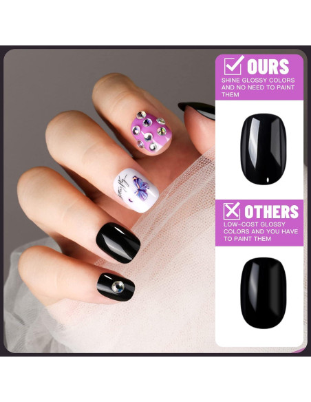 Kit Uñas Postizas Cortas Teenitor 576 Pcs Mate y Brillantes Kit Uñas Postizas Cortas Teenitor 576 Pcs Mate y Brillantes