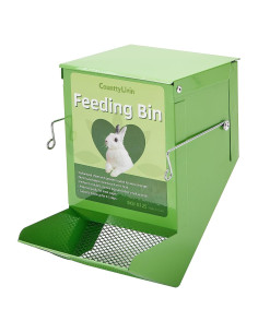 Comedero Metálico para Animales Pequeños CounttyLivin 11.68 cm Verde